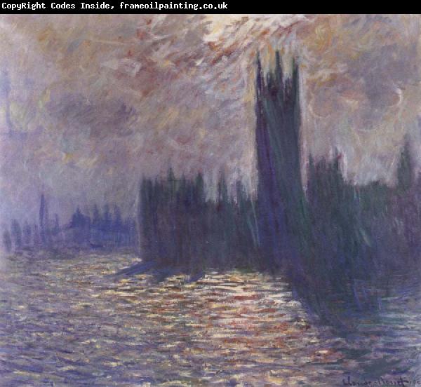 Claude Monet Houses of Parliament,Reflections on the Thames